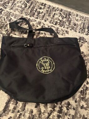 Falchi Sport Black Tote with Gold Embroidered Logo
